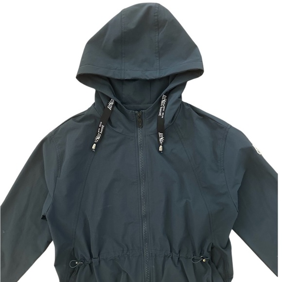 Zip-Up Hooded Woman’s Front Zip Lightweight Windbreaker Jacket,Navy Blue, Size M - Picture 6 of 13